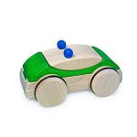Natural Pod - Fagus Puzzle Mobile - Police Car Green