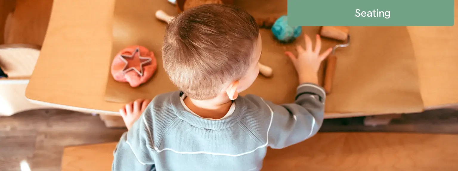 Seating + Kids Chairs, child playing