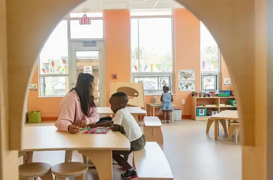Learners on Natural Pod furniture