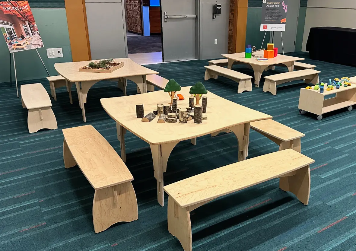 Natural Pod's childcare space at the Champions Retreat 2024