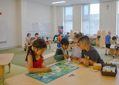 St Genevieve classroom with Natural Pod furniture
